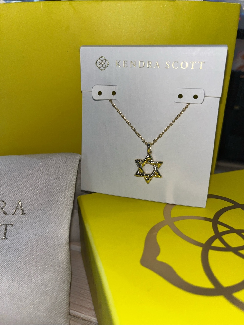Kendra Scott Gold Star of David Necklace